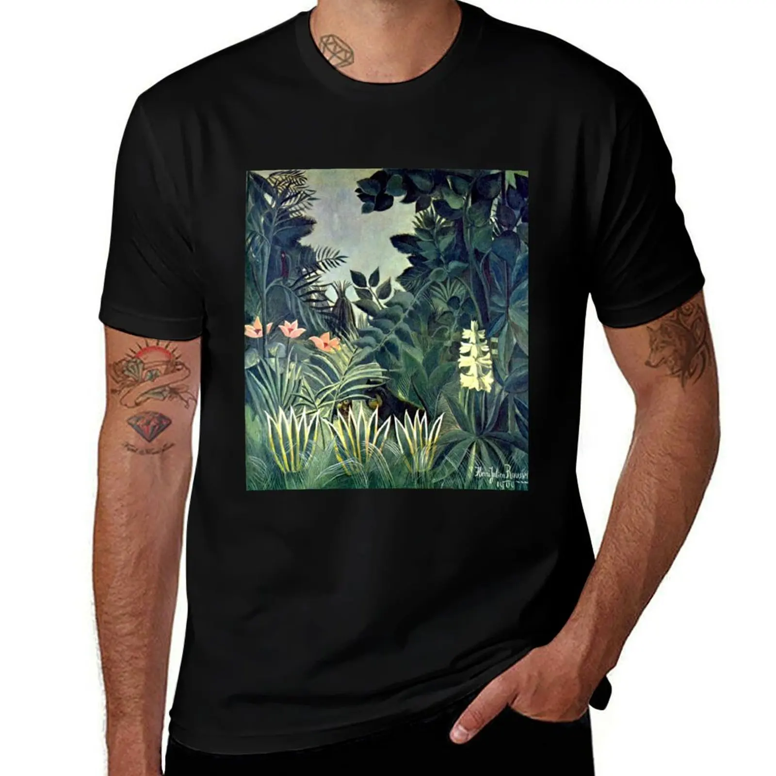 The Equatorial Jungle - Henri Rousseau T-Shirt Summer Casual Loose T-Shirt
