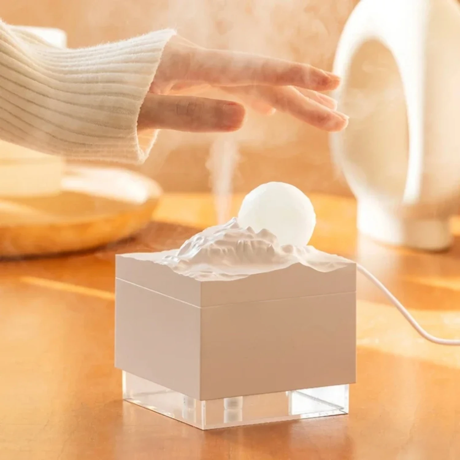 

Creative Fall Air Humidifier USB Ultrasonic Maker Fogger with Light Mini Diffuser Air Purifier