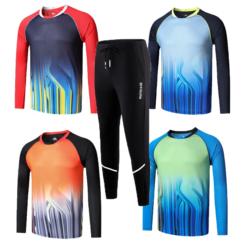 

2022 Quickly-dry tennis Long-sleeve T-shirts Men Women,Shirt pants Badminton ,Table Tennis Jersey Male,Runnig Sports Shirt