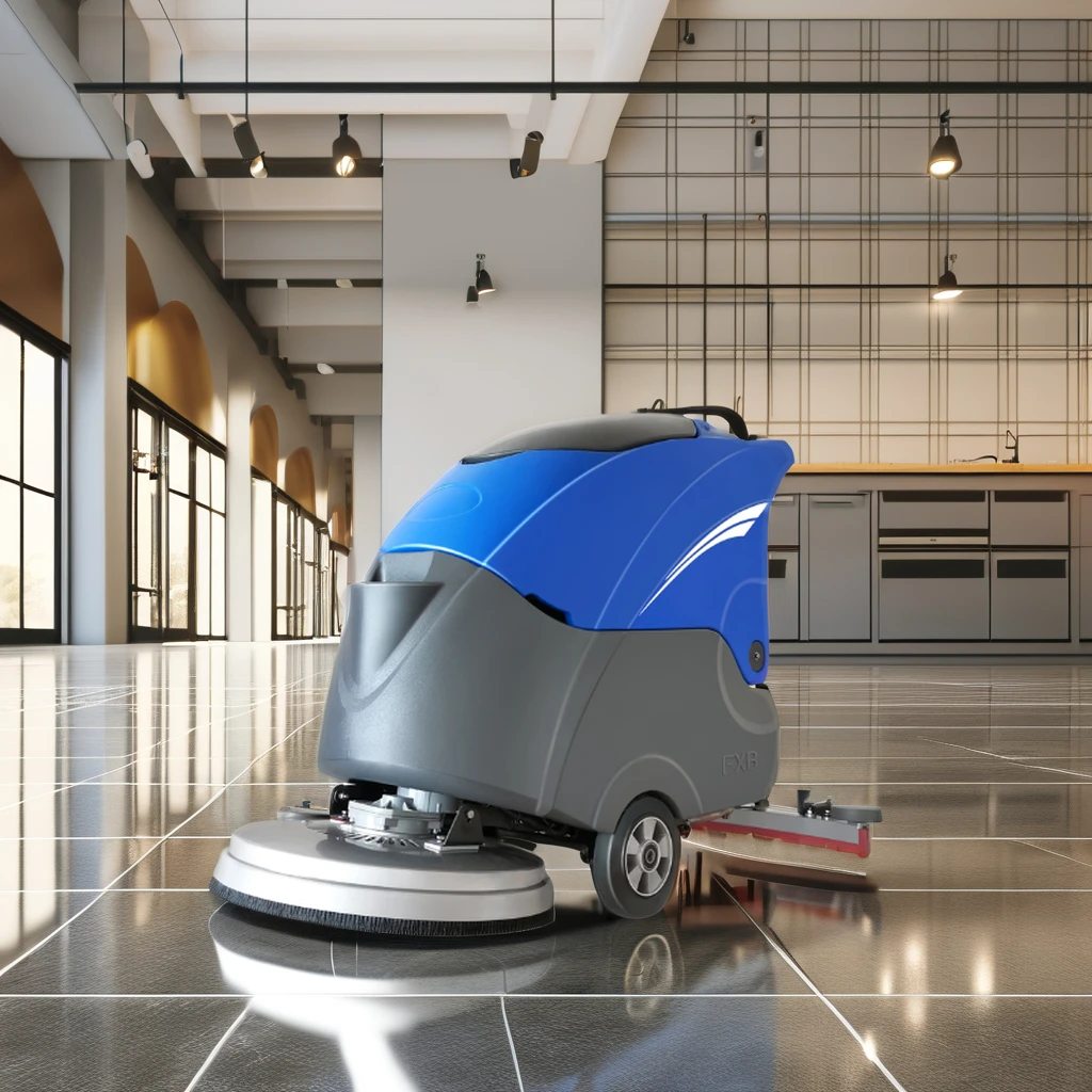 Fully Automatic Hand Push Floor Cleaning Machine Wash And Dry Multifunctional Floor Scrubber