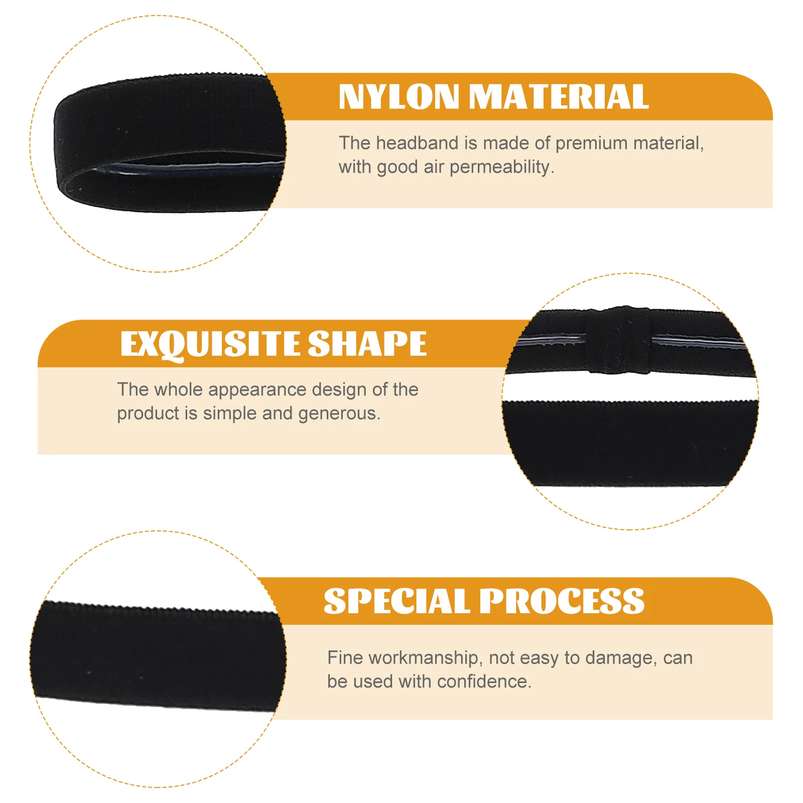 

6 Pcs Thin Men Headband Hairband for Sports Workout Mens Headbands Elastic Running