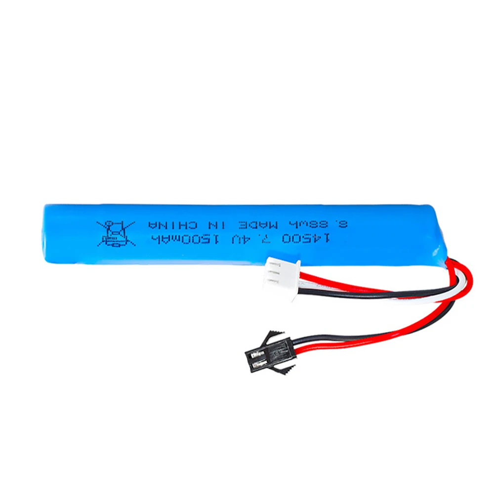 7.4V 1500mAh Eddie ion batterie prise SM-2P 14500 batterie 2S pour jouets électriques eau balle odorMini Celebrbattery pièces accessoires