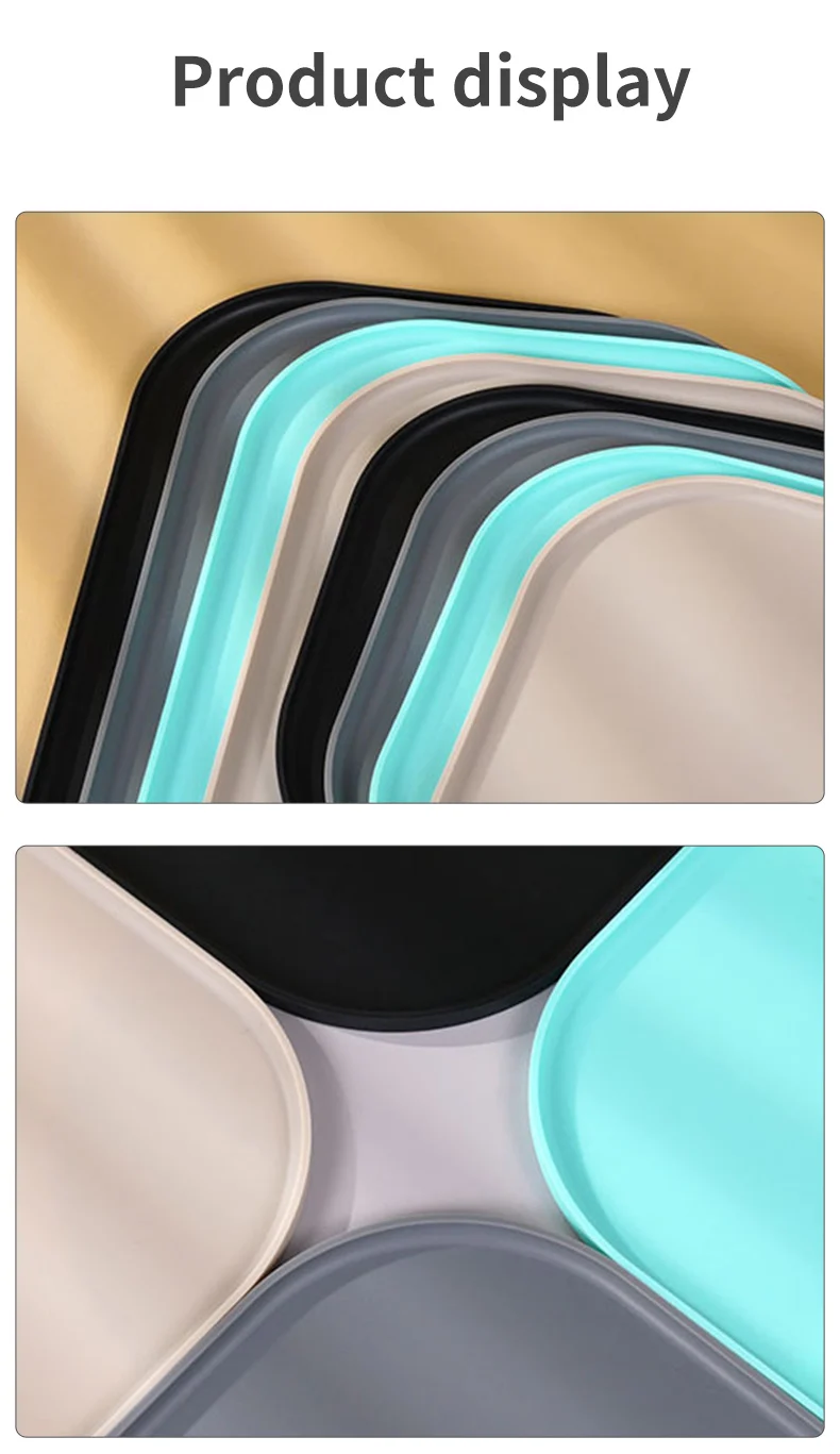 3-Farben-Haustier-Futtermatten, aus Silikon, weich und leicht zu reinigen, Katzen-Futtermatten, quadratische Futtermatten zum Fressen – Detail 7