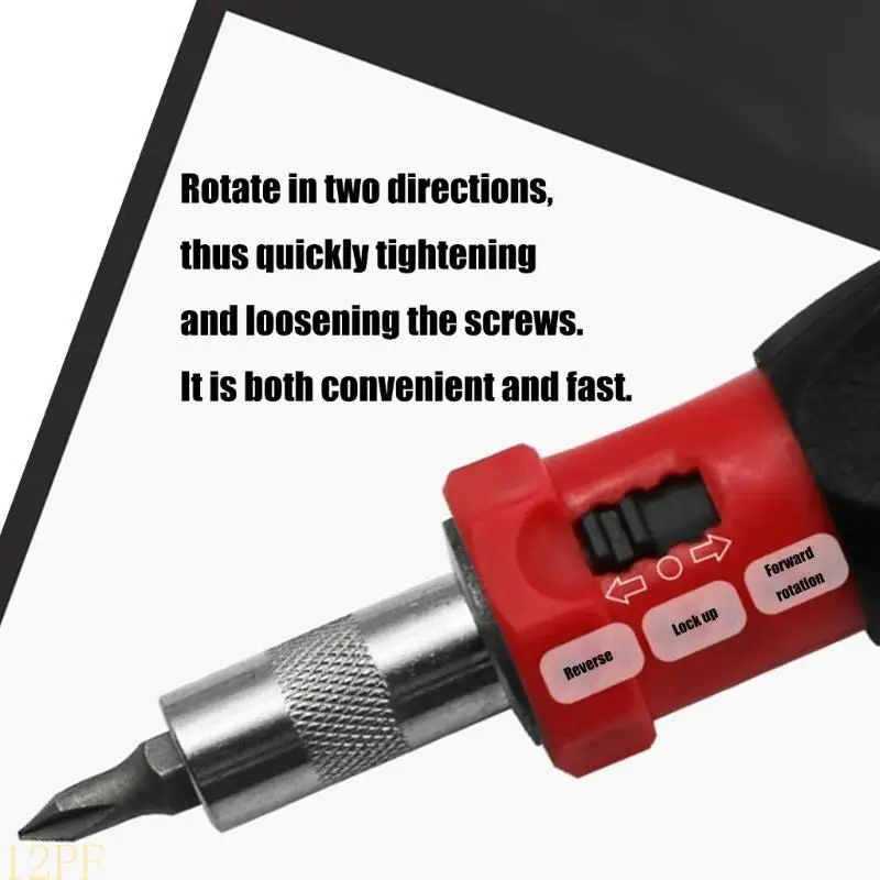 12PF Short Ratcheting Screwdriver Set Mini Pocket Wrenches with L R Switches and 1/4 Sockets Antislip Handle