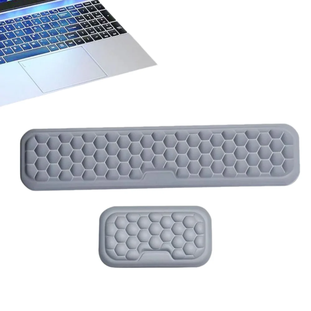 2 unids/set de almohadilla de soporte para muñeca de ratón de rebote lento, Base antideslizante de PU creativa, alfombrilla ergonómica para ratón, reposamuñecas cómodo