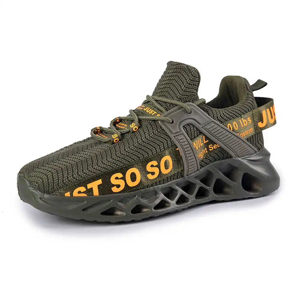 Stivali primaverili gialli di grandi dimensioni Scarpe da ginnastica grigie intrecciate Scarpe comode da uomo Sport insolito Marchio di lusso fresco