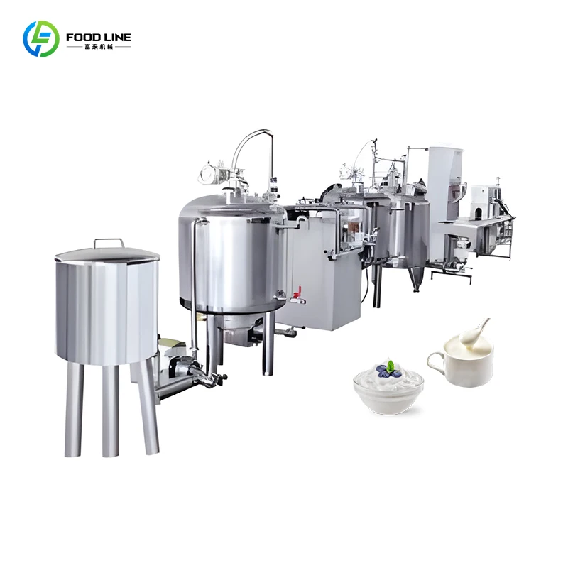 Continuous Raw Milk Receiving Filter Degas Homogenize Ferment Yogurt Production Line Custom