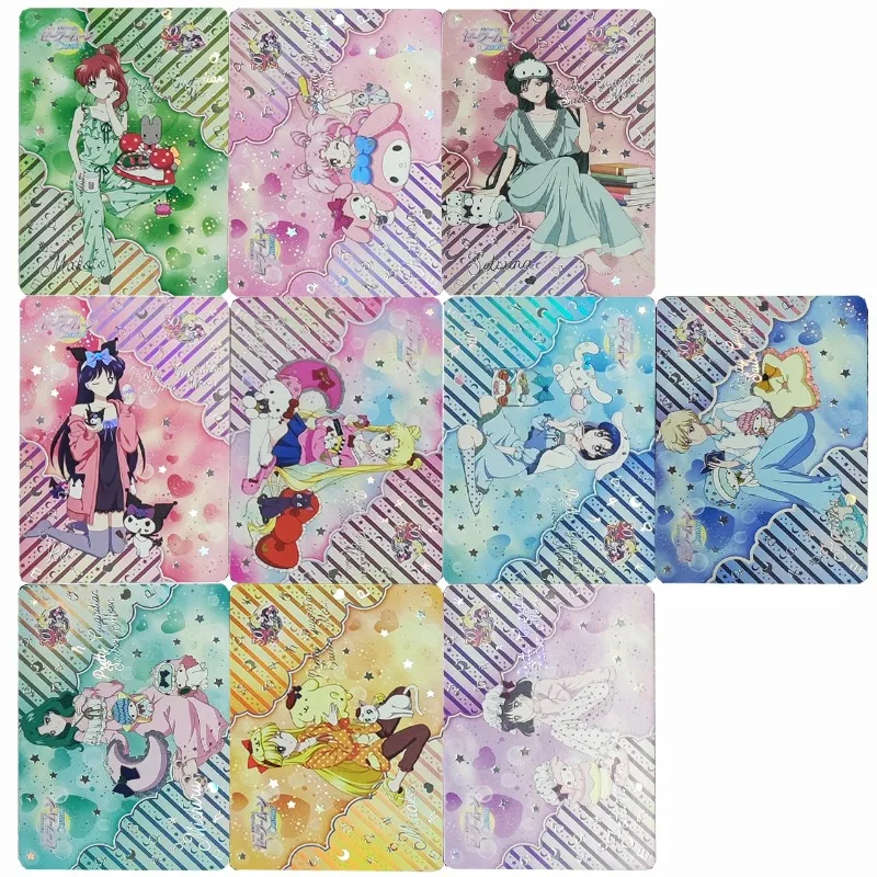 

Sailor Moon Joint Limited Cartoon Tsukino Usagi ACG Folding Glitter Collectible Card Mizuno Ami Hino Rei Aino Minako Anime Card