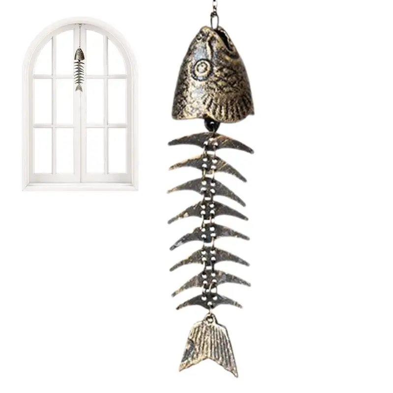 Fish Bone Wind Chimes 250g Japanese Wind Chime Fish Bone Wind Chimes For Outside Soothing Melody For Garden Home Yard Porch