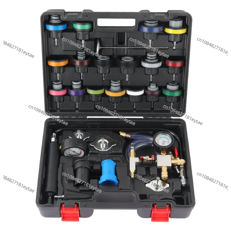 Car water tank torture testing leak tool pressurizer, antifreeze replacement filler, water tank pressure gauge leak detector