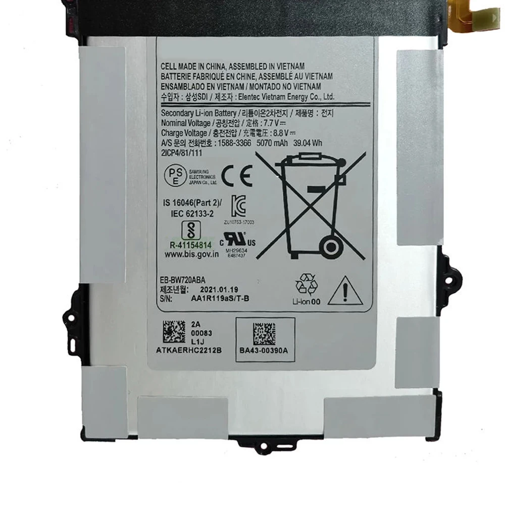 Imagem -03 - Nuevo Eb-bw720aba Original y Genuino 77 v 39.04wh Batería de Ordenador Portátil para Samsung Chromebook Titan v2 Xe520qab Xe521qa Aa-pbmn2h0