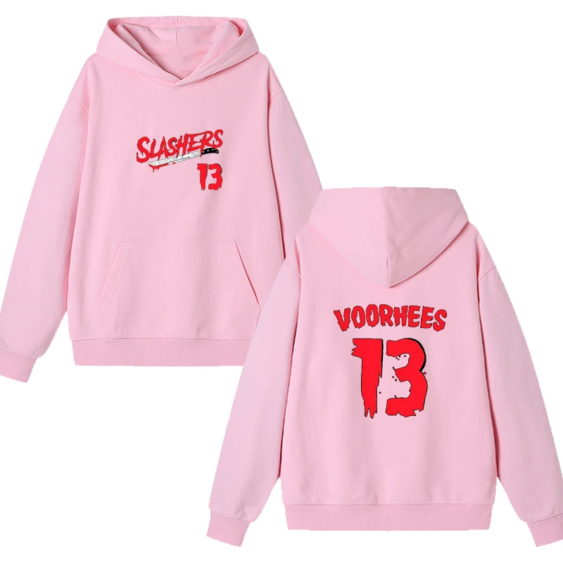 Friday 13th Double Sided Printed Hoodies Men women Long Sleeve Sweatshirt Fashion Fleece Pullover vintage streetwear tops Unisex