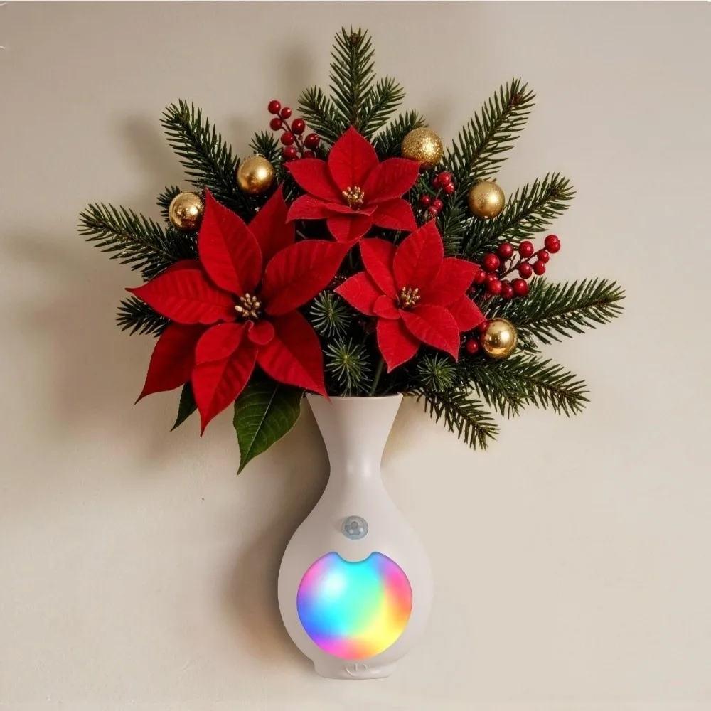 Christmas LED Motion Sensor Wall Lamp Touch-Controlled No Drilling Magnetic Wall Light USB Rechargeable Motion Activation