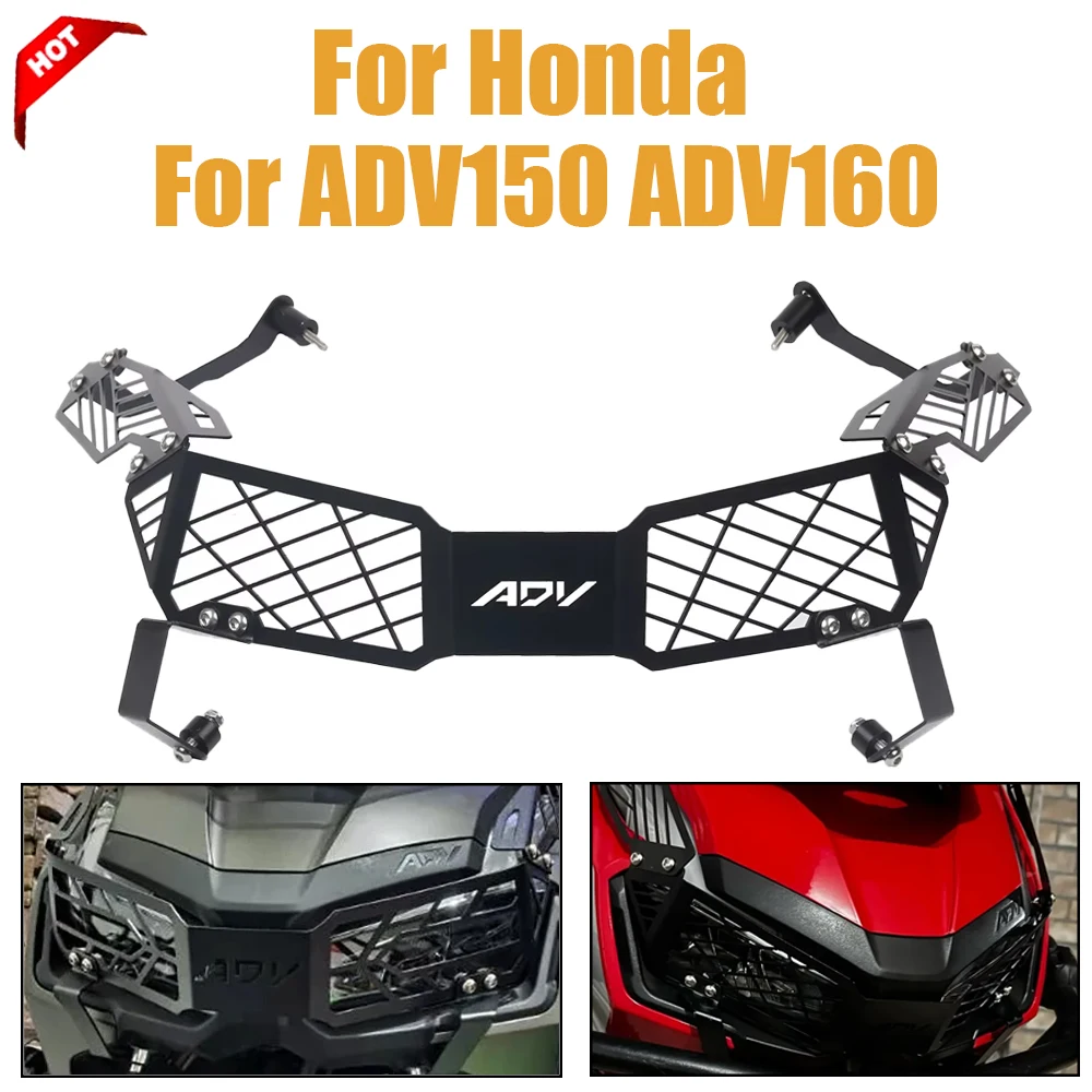 

Motorcycle Headlight Guard Grille Protector Headlamp Cover Crash Bar Accessories For Honda ADV150 ADV160 2022 2023 2024