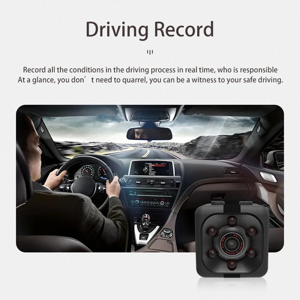 كاميرا مربية صغيرة عالية الدقة كاميرا فيديو صغيرة محمولة عالية الدقة 1080P 200mAh للرؤية الليلية تسجيل الفيديو كشف الحركة للمنزل في الهواء الطلق