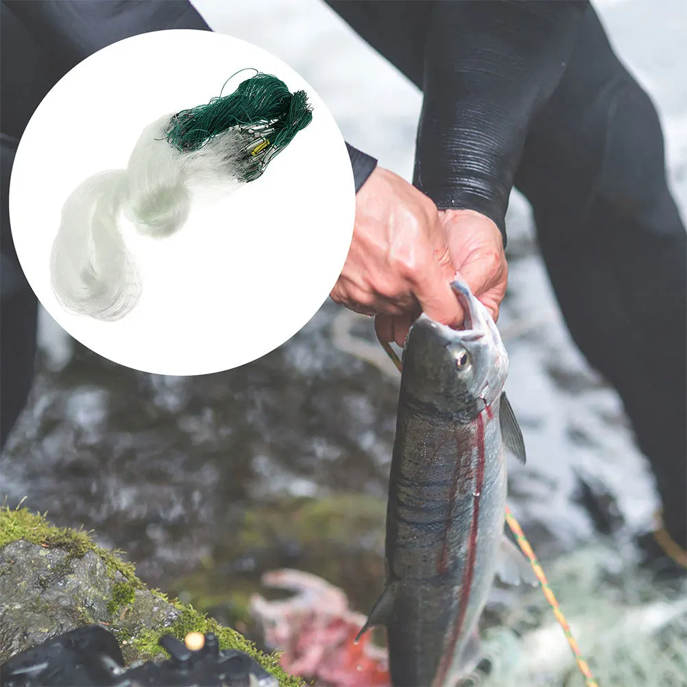 

Single Layer Gill Net Saltwater Freshwater Fishing Wear Resistant Portable Lightweight Mesh Size Optimized Fish Trap Replacement