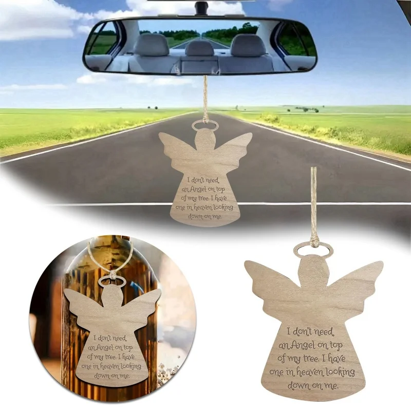 Creative Human Angel Wooden Crafts Holiday Car Decoration Decompression Home Decorations Surprise Gift Unisex Beautiful Gift