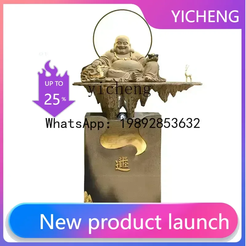 X7 European Buddha statue fountain flowing water ornament creative zen living room water feature home decoration