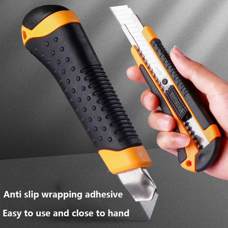 18MM Utility Knife Box Cutter 6 In 1 Mutipurpose Stainless Steel Retractable Heavy Duty Waterproof Snap off Cutter Knife