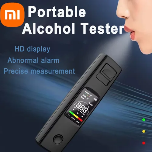 Imagen 1 del producto Xiaomi-Detector de Alcohol portátil, profesional, alta sensibilidad, carga tipo c, alcoholímetro, herramienta electrónica para conducción de agua y coche