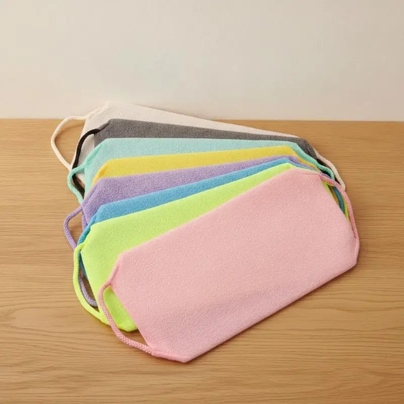 Exfoliating Bath Washcloth Stretchable Back Scrubber Belt Deep Cleansing Towel Remove Dead Skin for Home Shower Use
