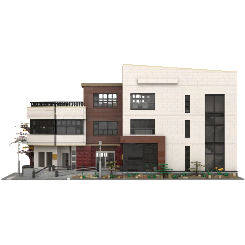 10338pcs MOC Ulsan Cultural Center Contemporary Architecture DIY Model Building Blocks Birthday Toys Gift