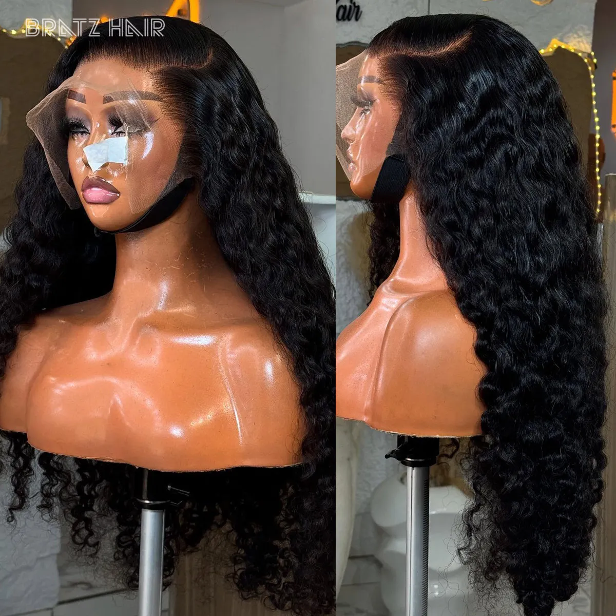 

400 Density 13x6 Deep Wave Lace Front Wigs Human Hair 13x4 HD Transparent Lace Frontal Wig for Woman Pre Plucked Glueless Wigs