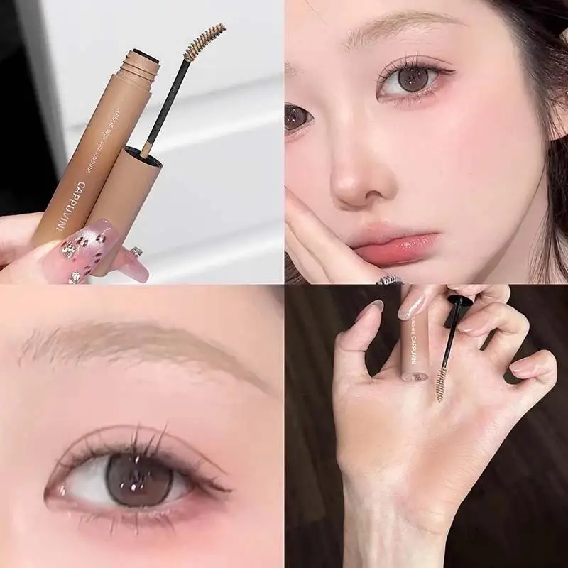 Cappuvini 3D Eyebrow Dye Cream Long Lasting Brown Color Eyebrow Mascara Tint Sweatproof Wild Brow Enhancer Cream Cosmetics