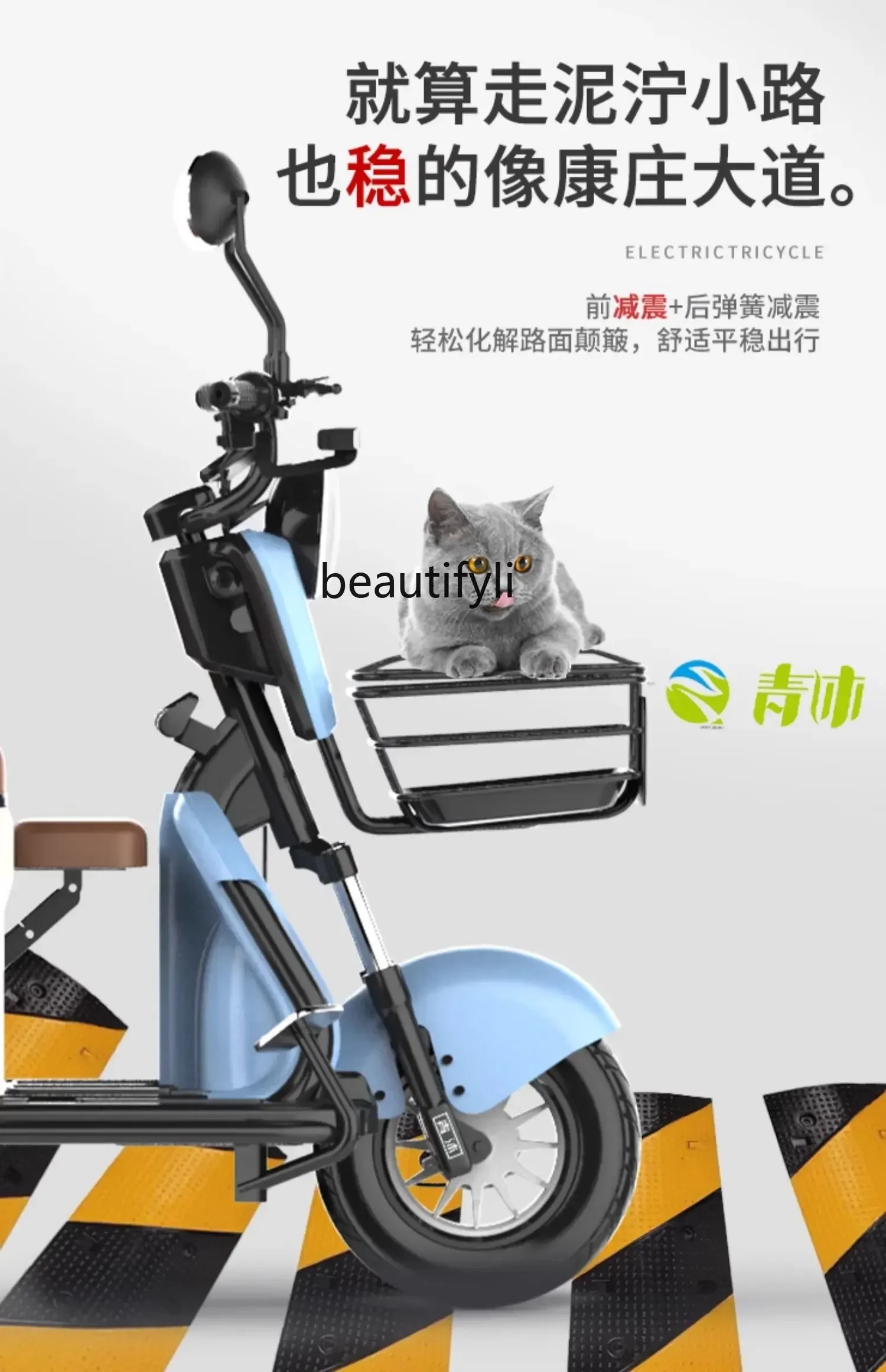 ssL178 23 Electric Tricycle Household Small Passenger and Cargo Dual-Use Women's Battery Car Leisure