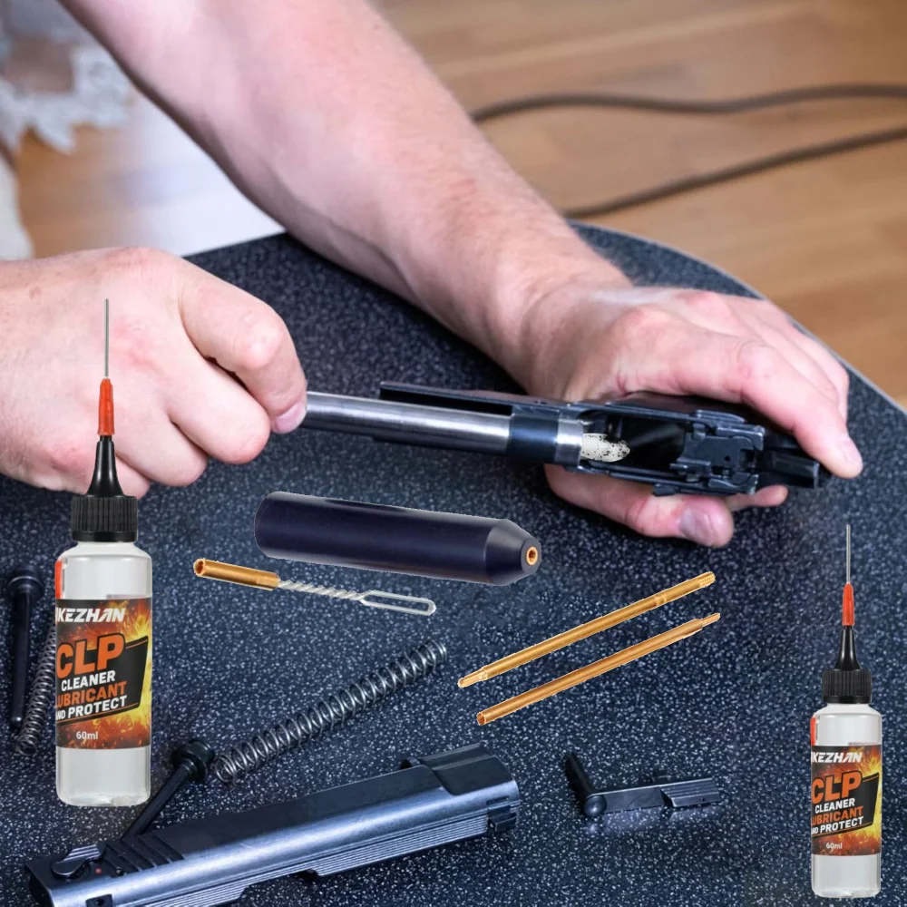 8 ピース/セットハンドガンロッドブラシポケットサイズピストルクリーニングキットピストル用 Cal.38/357/9 ミリメートル屋外銃クリーニングツールアクセサリー