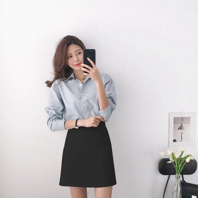 A-Linien-Rock mit hoher Taille, Arbeitskleidung oder Röcke, Step-On Anti-Licht-Wanderröcke, vielseitige Farbe, Busin-Damenröcke