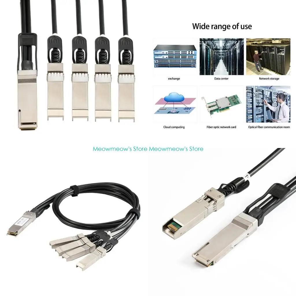 

W91A Robusts 40Gbps to SFP+ Data Transmission Cable,Compatible for Networking Equipment Low Interferences