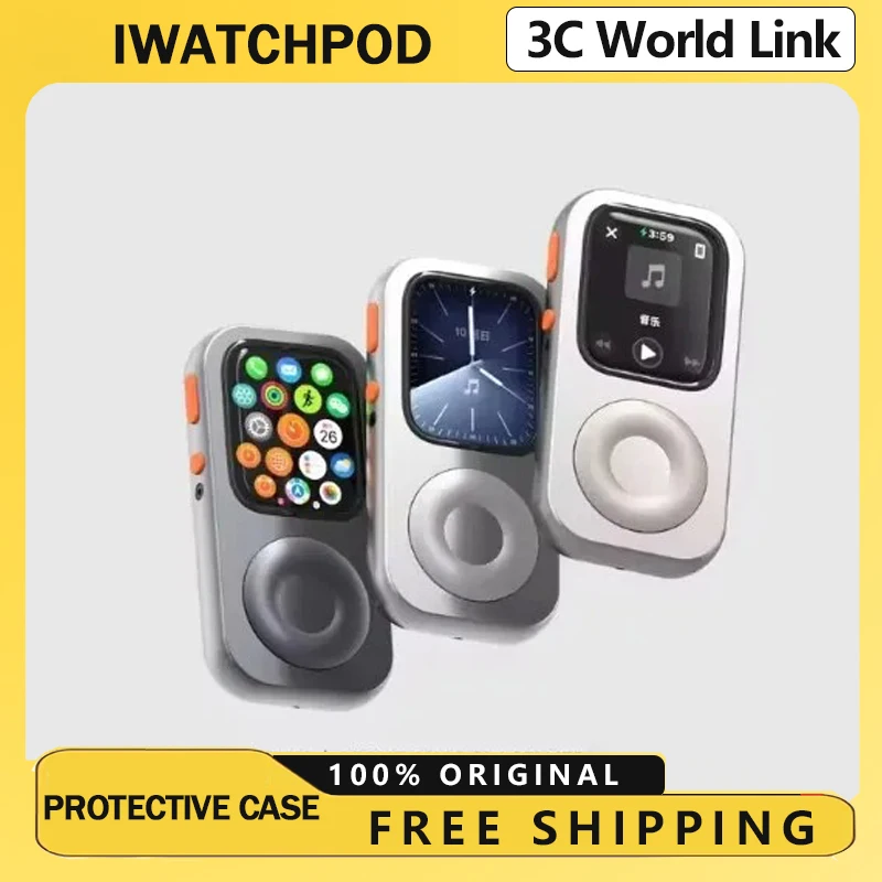 

Алюминиевый защитный чехол Iwatchpod для Apple Watch 9 8 7 6 5 4 SE, поддержка Iwatch, расширяет IPod для IWatch 44 мм 45 мм, подарок