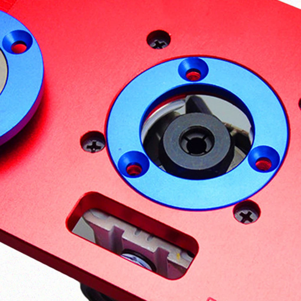 Red Aluminum Router Table Insert Plate Woodworking Experience Smooth Surface Corrosion Resistant type 1