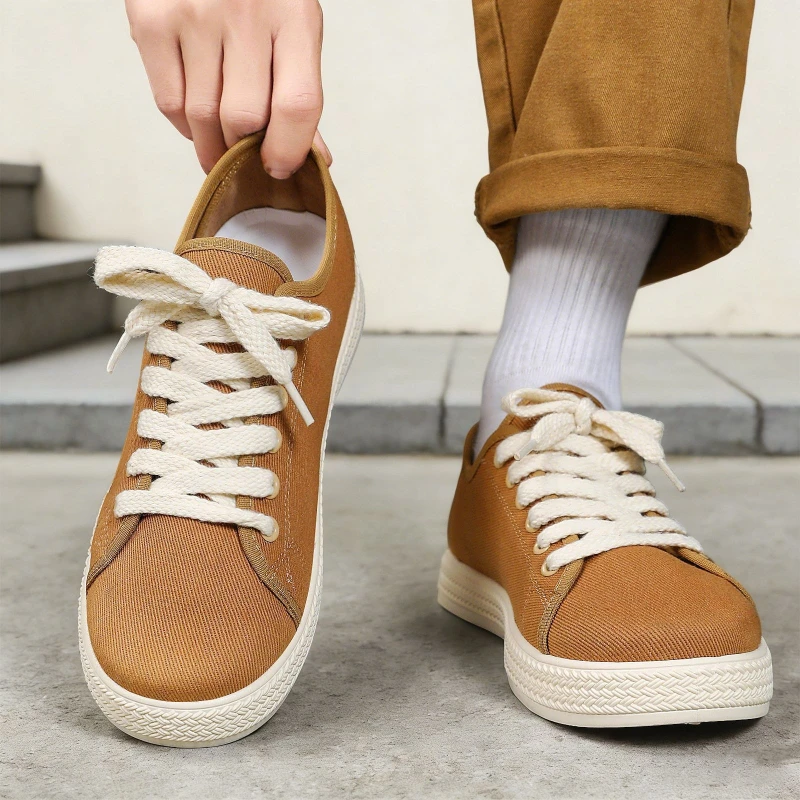New Arrival Men Sneakers Lace Up Board Shoes Soft Sole Comfortable Walking Casual Dad Shoes No-slip Lightweight Man Sports Shoes