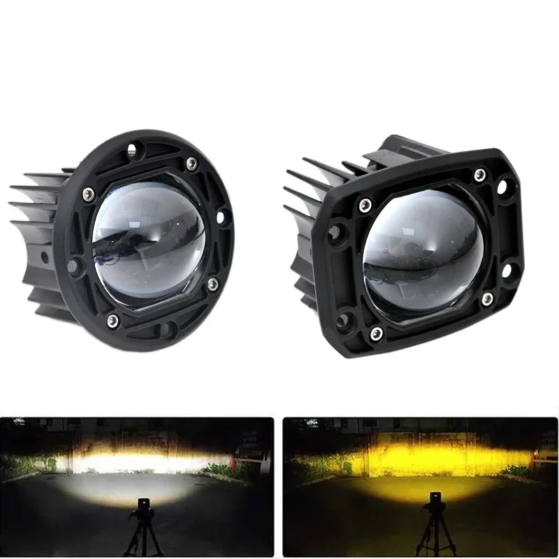 

3 Inch 10-80V 30W Dual-Color Anti-Fog LED Projector Lens for Car Fog Lights