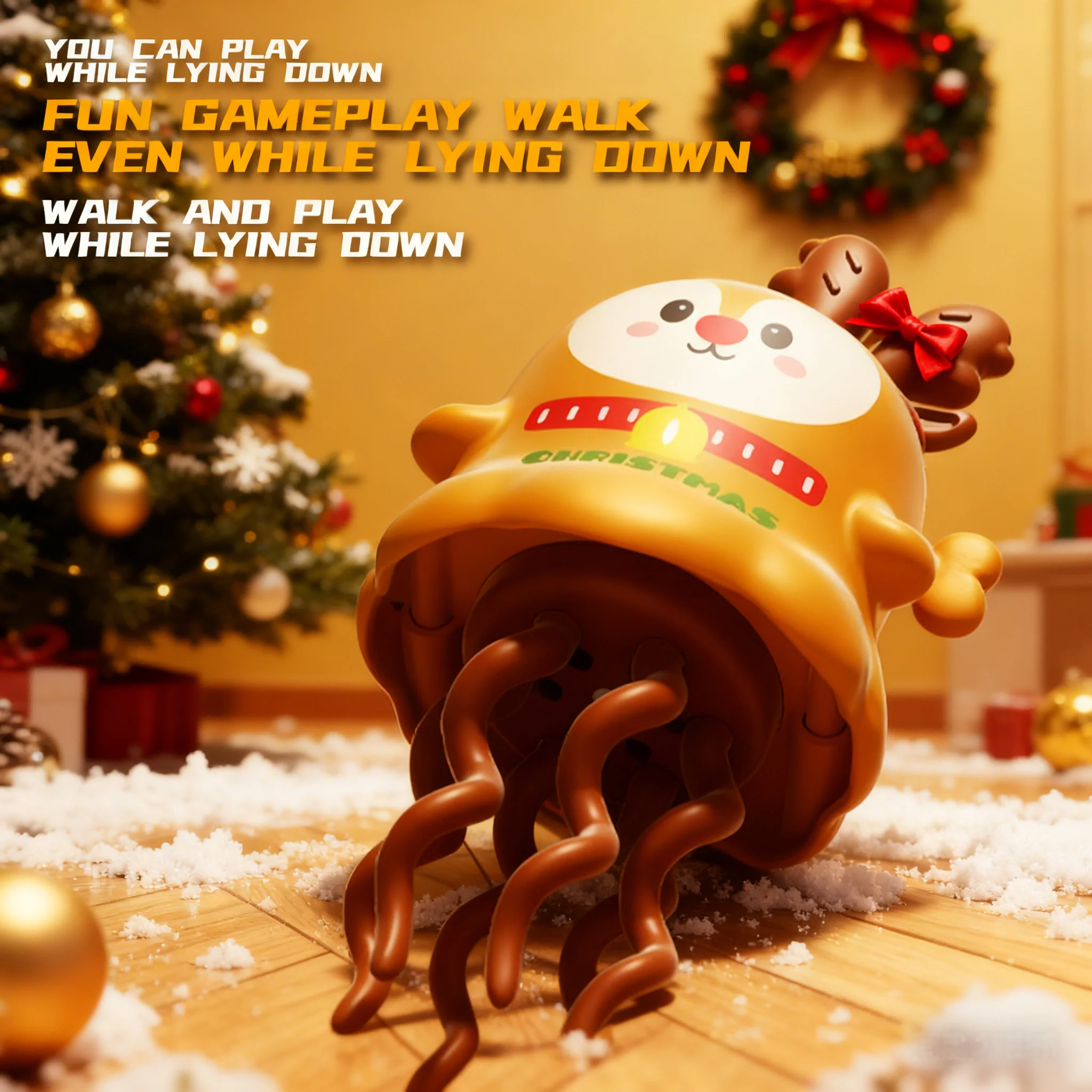 Интерактивная детская игрушка для ползания - Заводной танцующий призрак и кукуруза, мультяшный Хэллоуин, Рождественский подарок для детей, домашнее животное