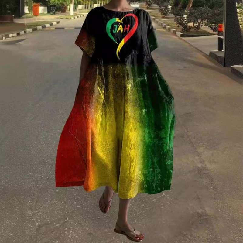 Été femmes robe à manches courtes 2025 mode décontracté imprimé fleuri fête robe d'été plage Mini robes Sexy dames t-shirt robe