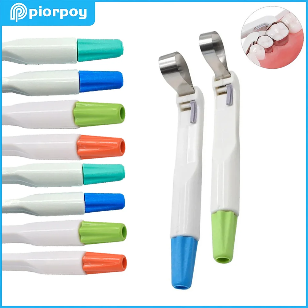 PIORPOY10Pcs Dental Matrix Band Matrice Adjustable Ring System Sectional Contoured Matrice Stainless Steel Dentistry Tool 4.5/6m