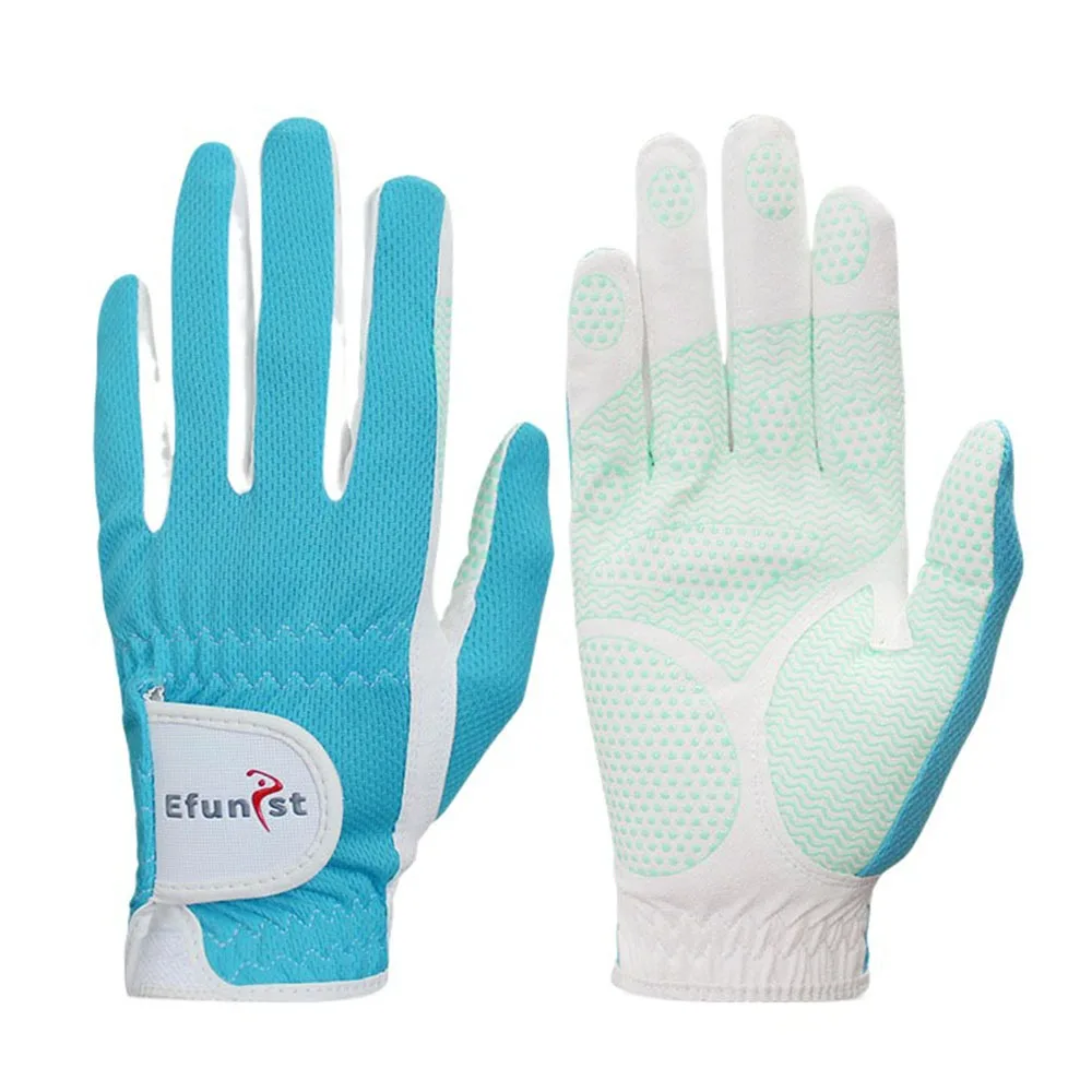 

Дышащие женские перчатки для гольфа, износостойкие нескользящие спортивные перчатки из волокнистой ткани, прочные варежки для гольфа, спорт на открытом воздухе