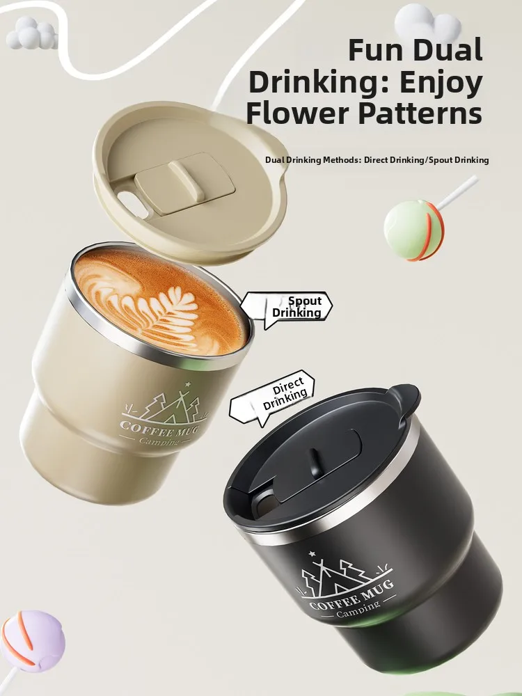 

Thermally Insulated 304 Stainl Steel Mug with Lid for Coffee And Tea Brewing Office And Home Use Water Drinking Cup