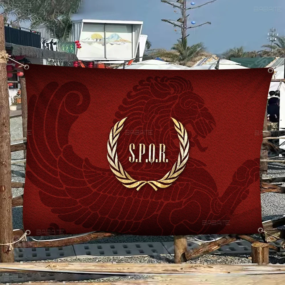 SPQR- Roman Empire Standard Shield Large Size Shop Art Promotion Advertising Booth Flag Hanging Banners