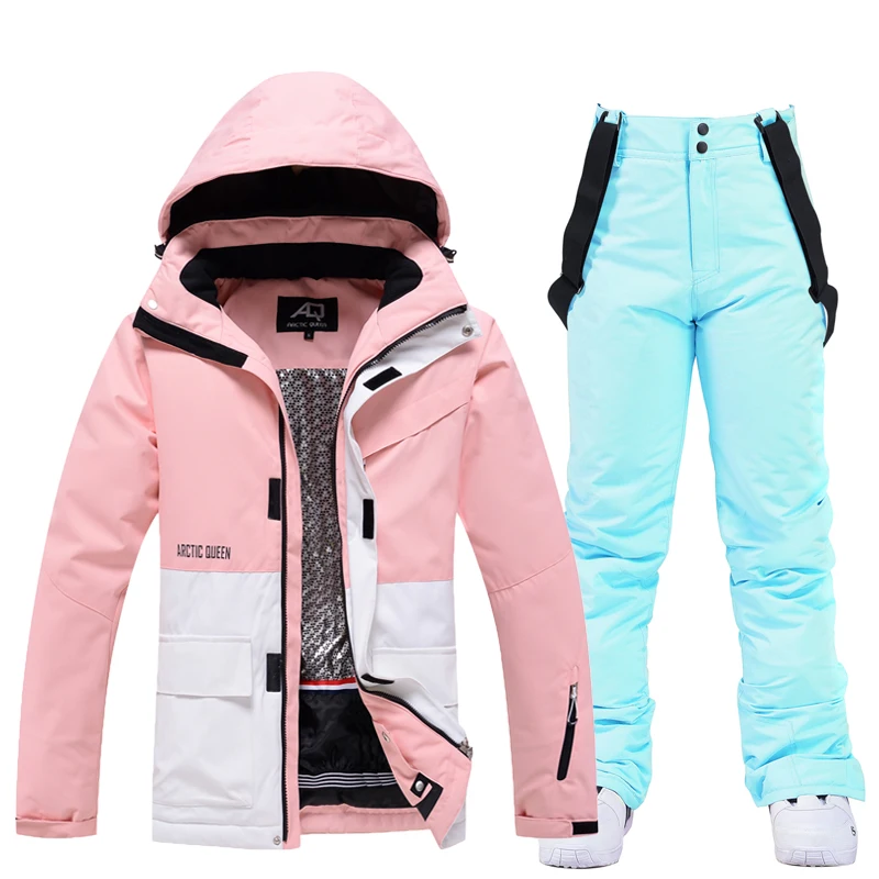 New Ski Suit Women Men Couple Skiing Snowboard Suit Winter Warm Outdoor Snowsuits Waterproof Windproof Ski Jacket And Pants Set