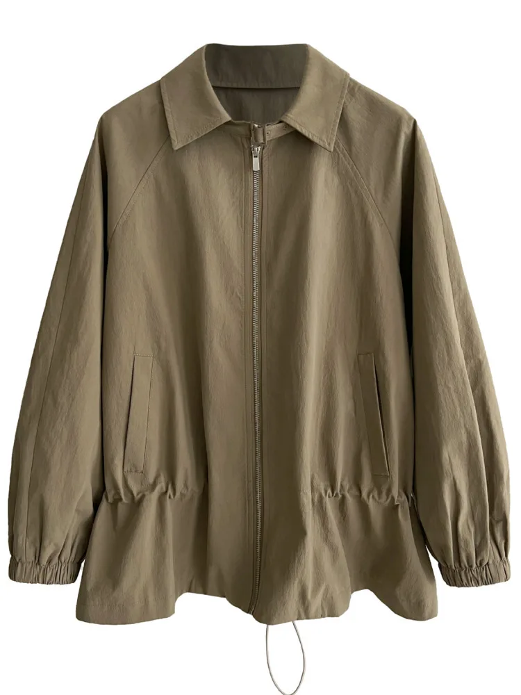 سترة CiCi برباط ملابس خارجية مريحة من مزيج القطن والنايلون لخريف وشتاء Y2K مستوحاة من أزياء الشارع الرائجة 2025 #6