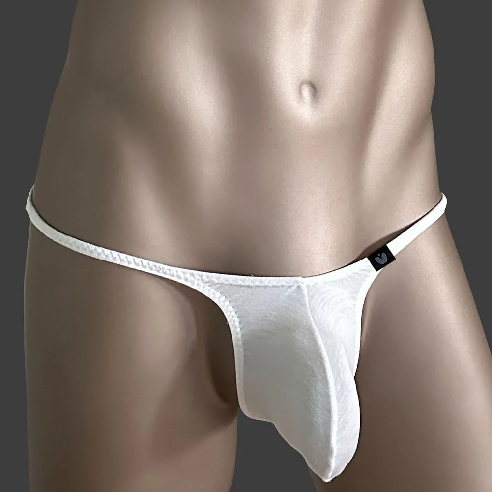 Tanga con bolsa para hombre, ropa interior con parte trasera en T, suspensorio de Bikini, bragas sexys, lencería erótica de cintura baja, Modal