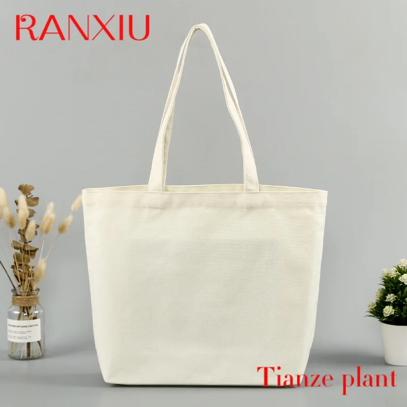 Sac à provisions en toile de coton réutilisable, logo imprimé personnalisé, sac fourre-tout bon marché, respectueux de l'environnement, vente en gros, 6oz, 8oz, 12oz, 16oz, 20oz