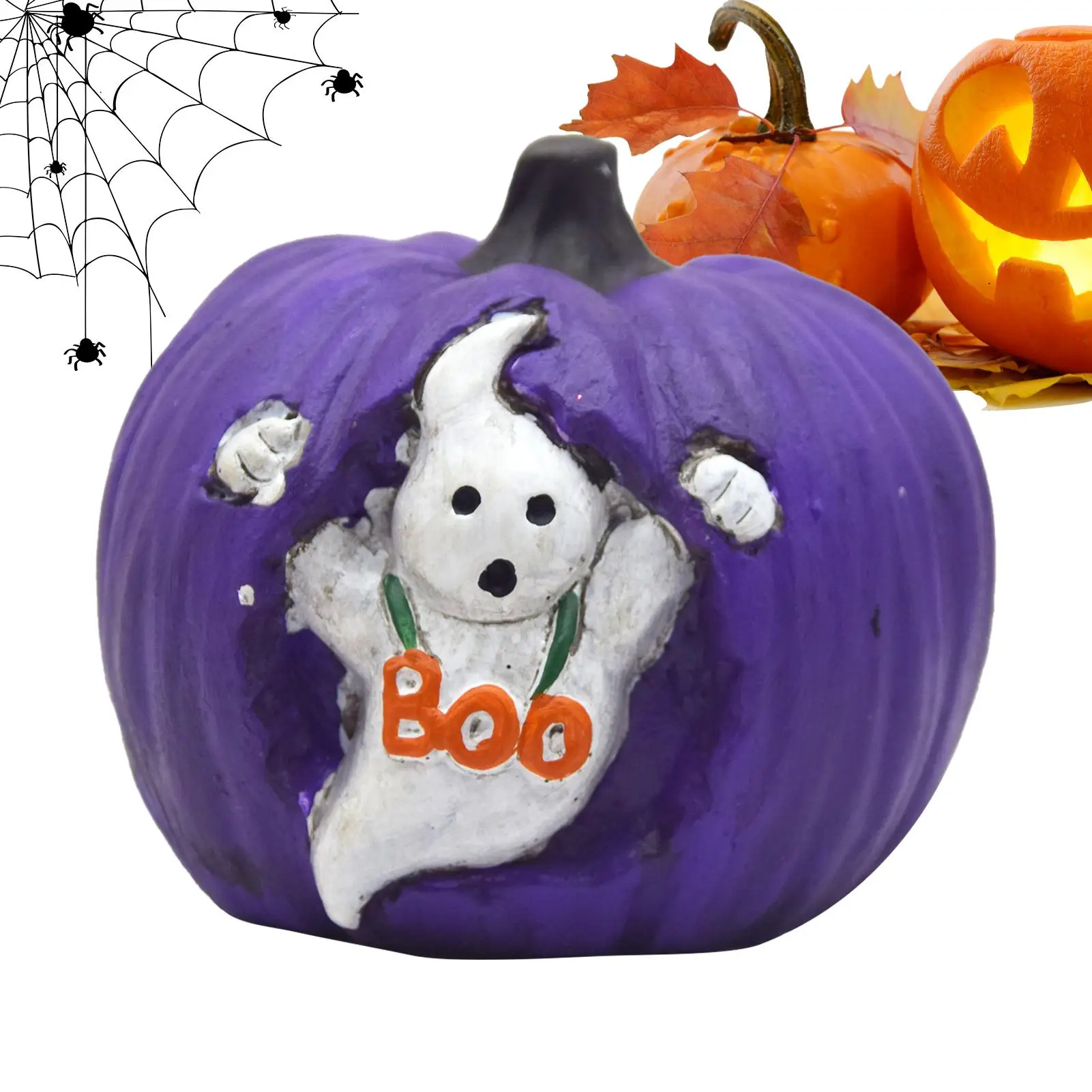 

Хэллоуин Тыква Декор Тыква Призрак Скульптура Украшения Смола Скульптура Художественное Украшение для Праздника Дома Крытый Вечеринка Стол