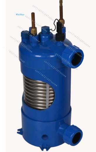 Jmz-MHTA-1.5 Screw Titanium Tube Pvc Shell Heat Exchanger，For Swimming Pool Heat Pump，Aquarium Chiller Evaporator Refrigeration