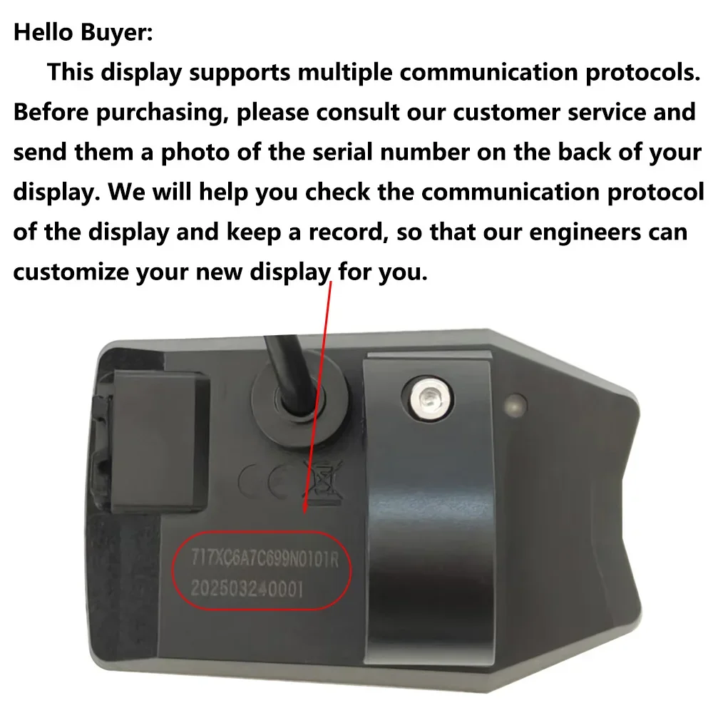 

Nulkomma KD717 E-Bike Display 5-Pin Speedometer for 24V 36V 48V 52V MTB Electric Bicycles Fat Bikes Accessories