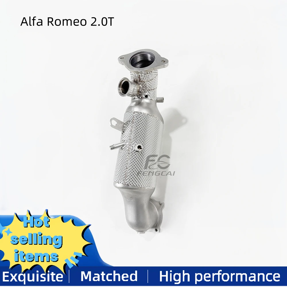 

Factory shipping high flow exhaust downpipe for Alfa Romeo 2.0 exhaust pipe upgrade No engine malfunction light downpipe
